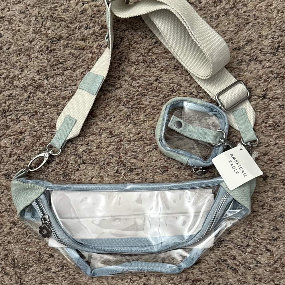 AE Denim Clear Sling Bag